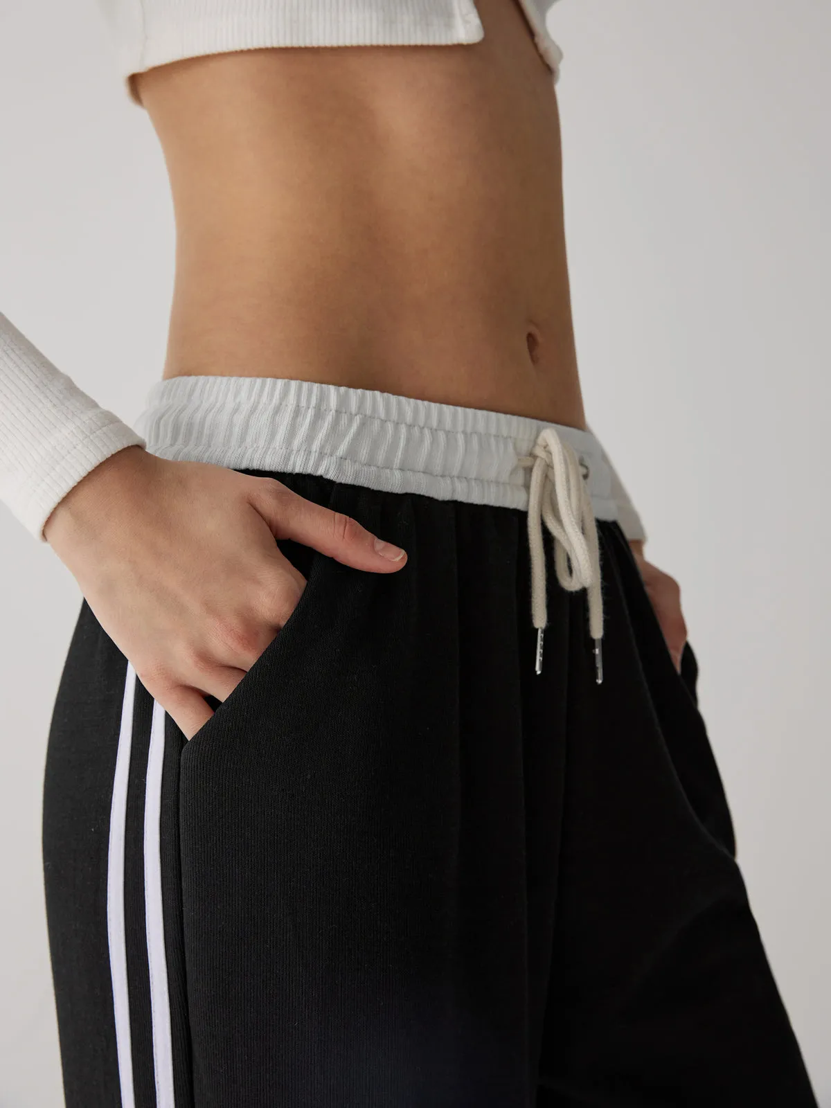 Contrast Waist Wide Leg Pants sold by COMMENSE product image thumbnail 5