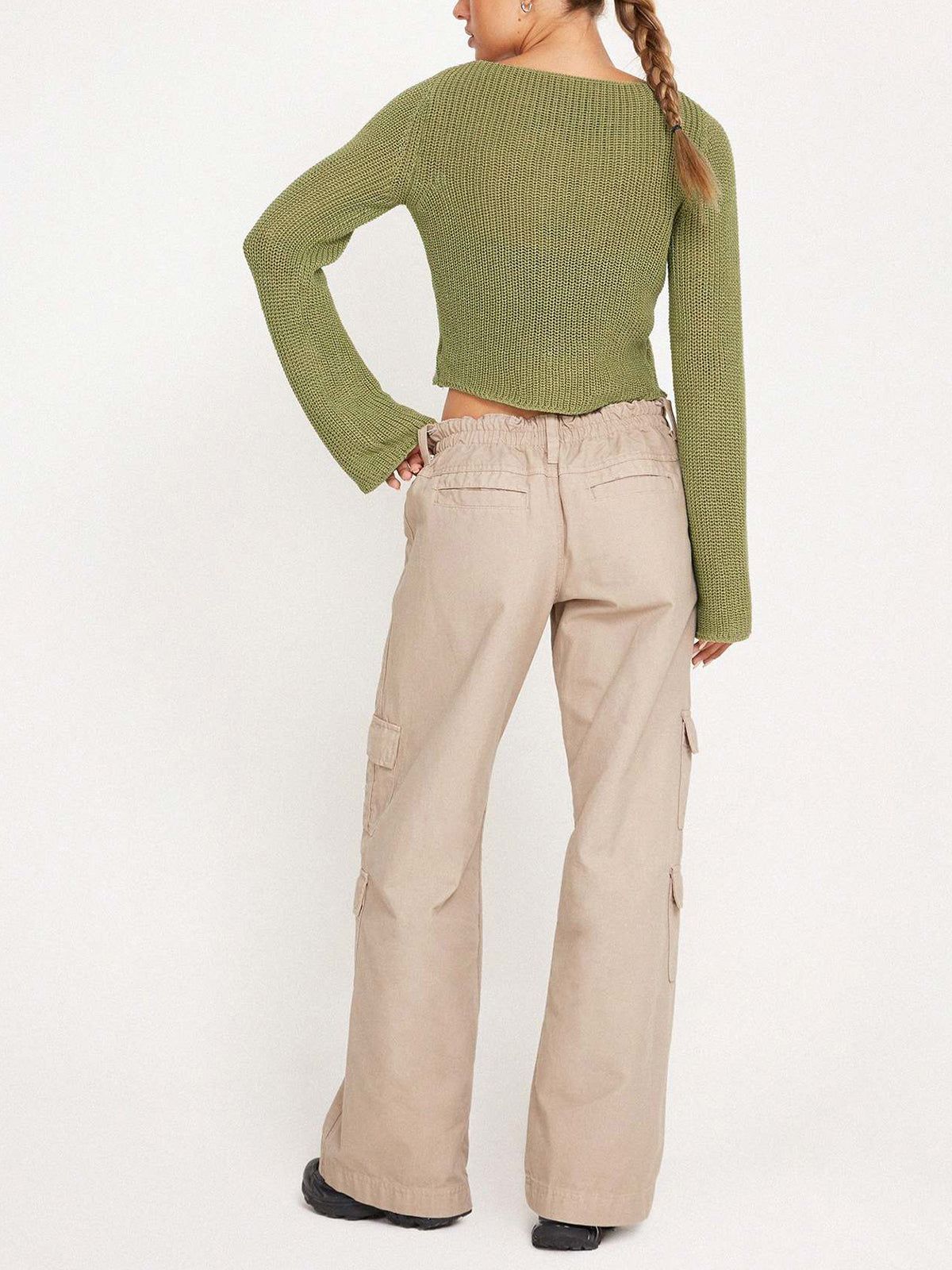 Oblique Buttoned Long Sleeve Cardigan sold by COMMENSE product image thumbnail 3