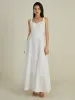 Button Up Double Layer Long Dress sold by COMMENSE