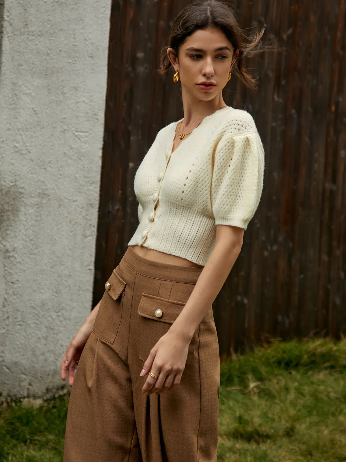 Frenchy Puff Sleeve Knit Top sold by COMMENSE product image thumbnail 4