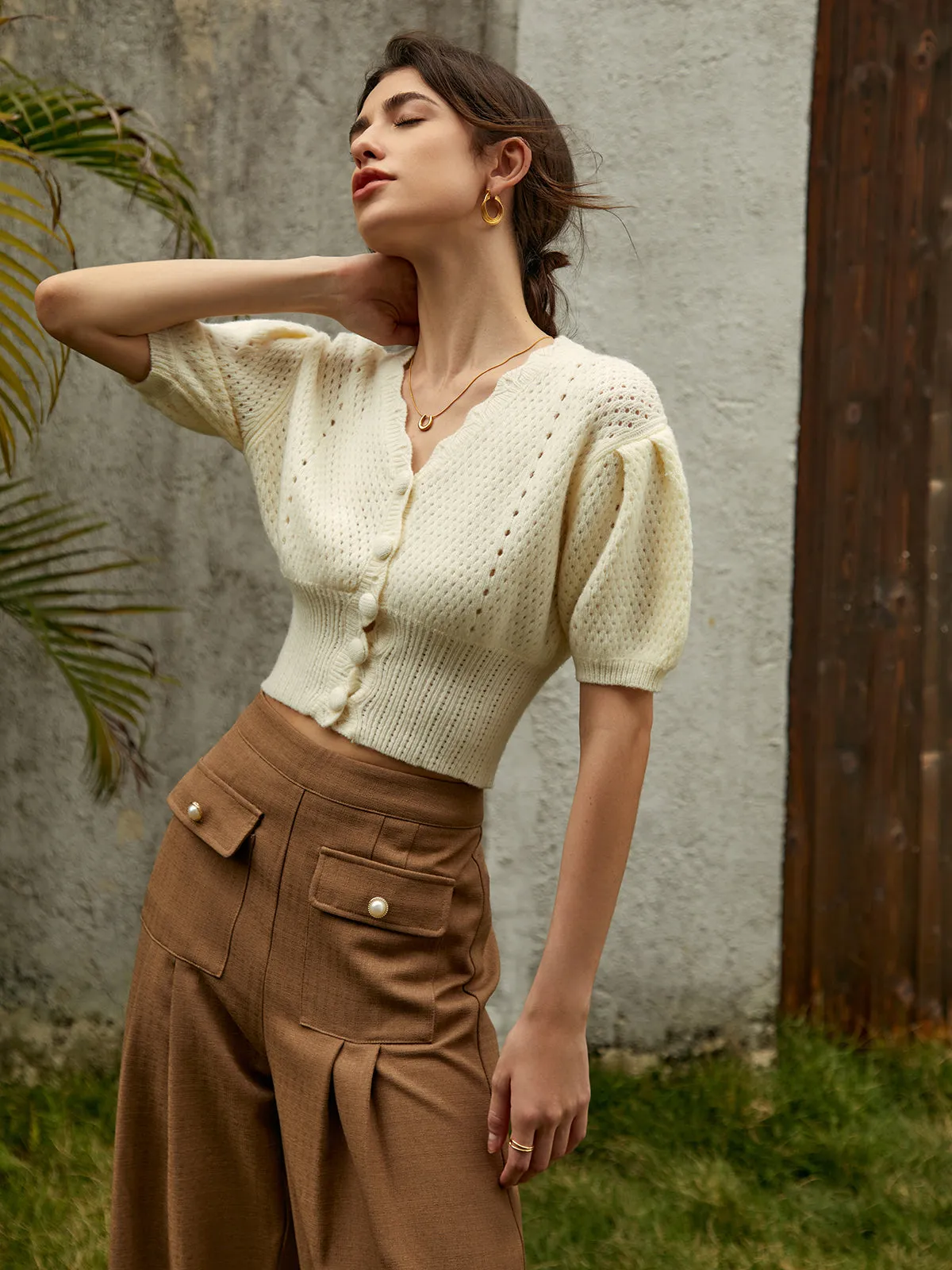 Frenchy Puff Sleeve Knit Top sold by COMMENSE product image thumbnail 3