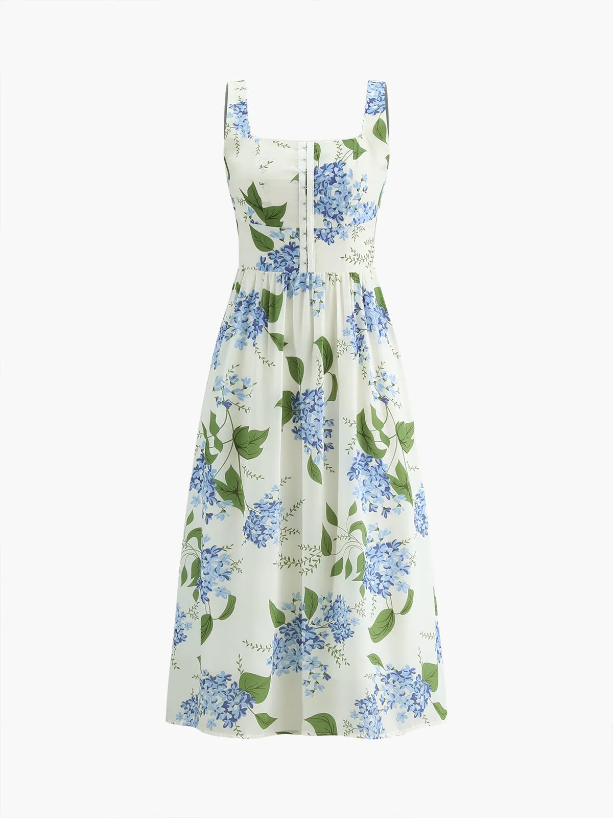 Floral Print Cami Midi Dress sold by COMMENSE