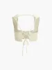 Tied Crochet Crop Top sold by COMMENSE