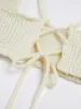 Tied Crochet Crop Top sold by COMMENSE