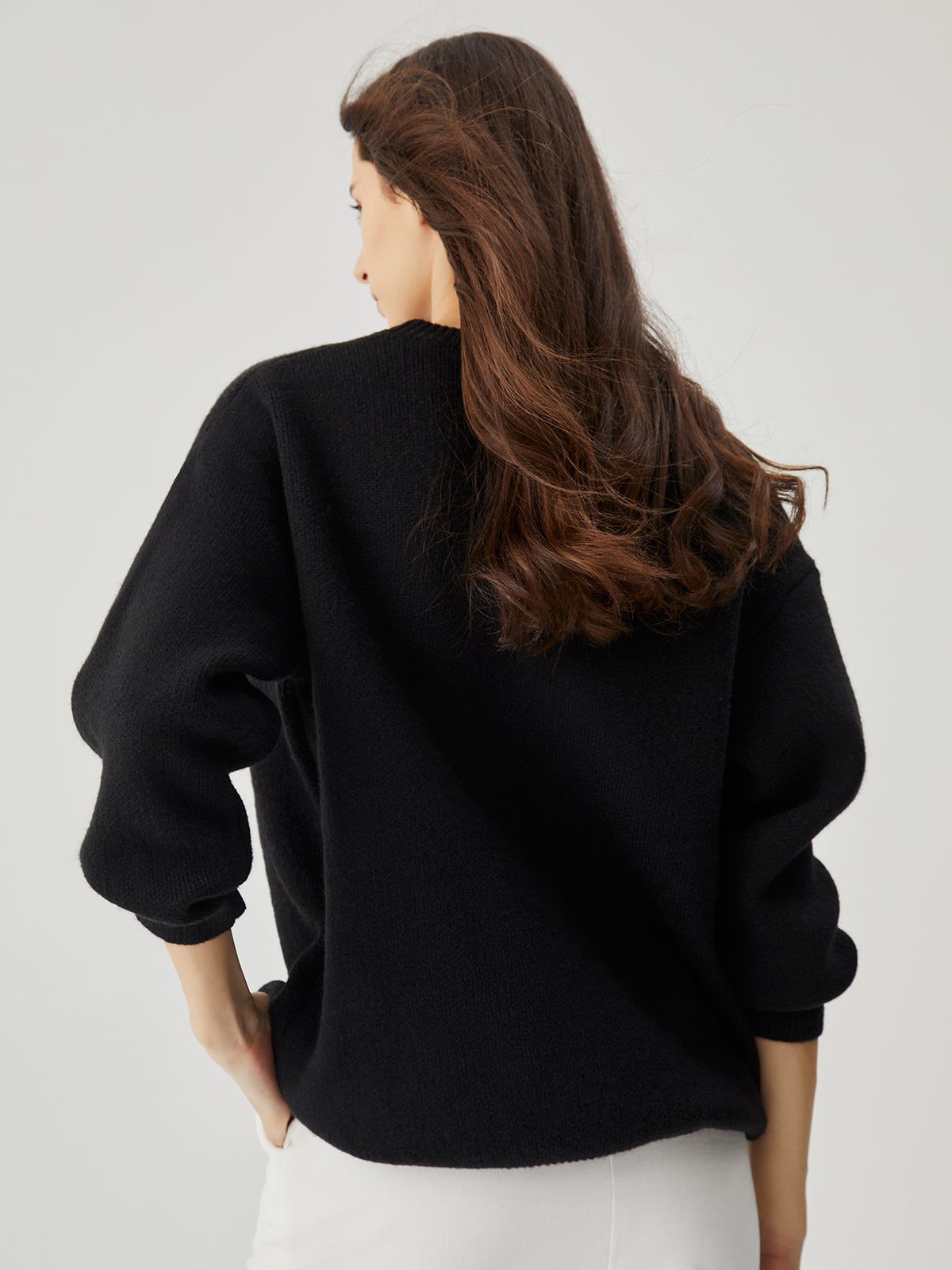 Floral Crew Neck Knit Sweater sold by COMMENSE product image thumbnail 5