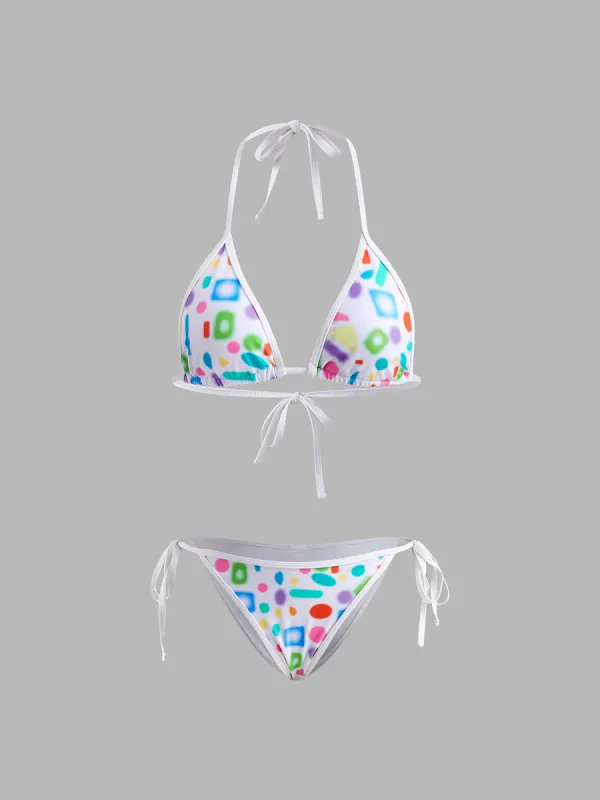 Printed Adjustable Bikini Set sold by COMMENSE