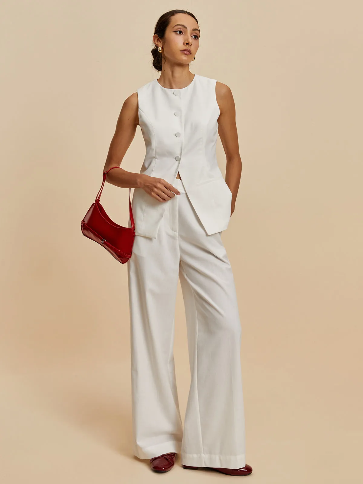 Cotton & Linen Sleeveless Pants Set sold by COMMENSE