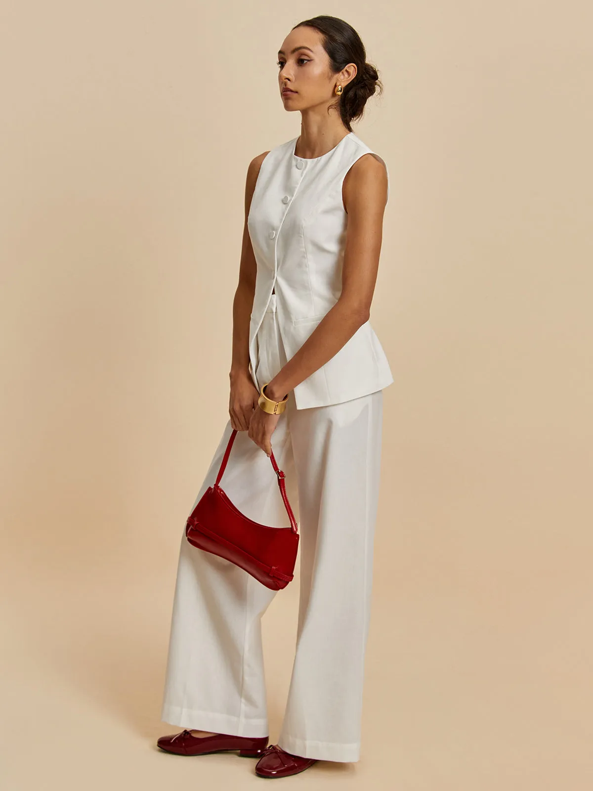 Cotton & Linen Sleeveless Pants Set sold by COMMENSE product image thumbnail 5