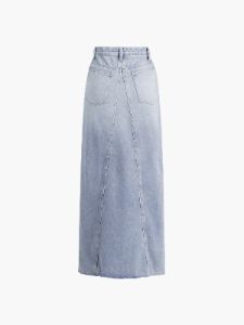 Faded Denim Maxi Skirt sold by COMMENSE