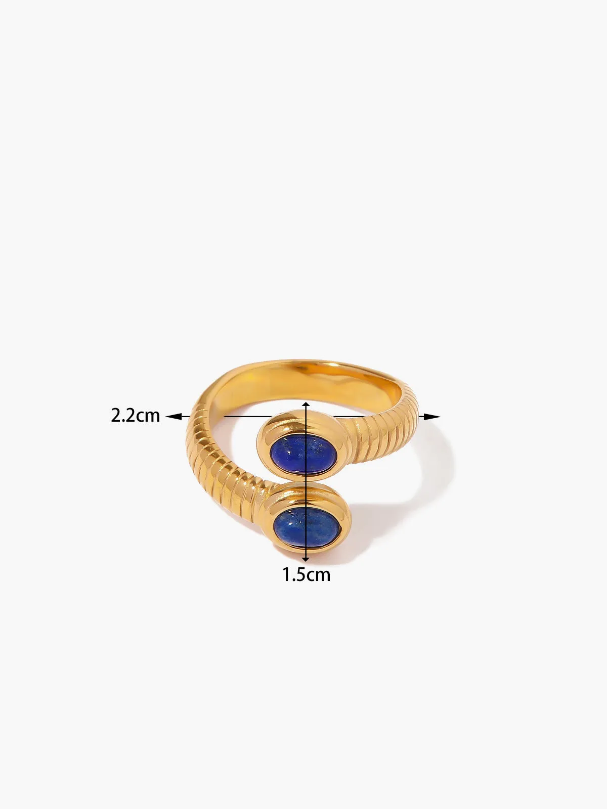 1pc Sapphire & Turquoise Snake Ring sold by COMMENSE product image thumbnail 4