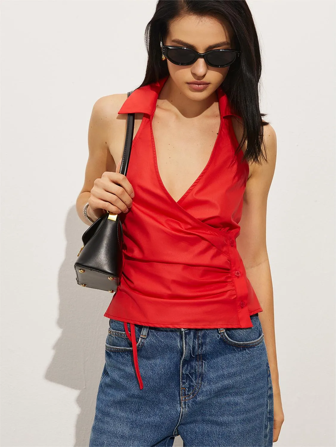 Wrap Backless Button Tank Top sold by COMMENSE product image thumbnail 3