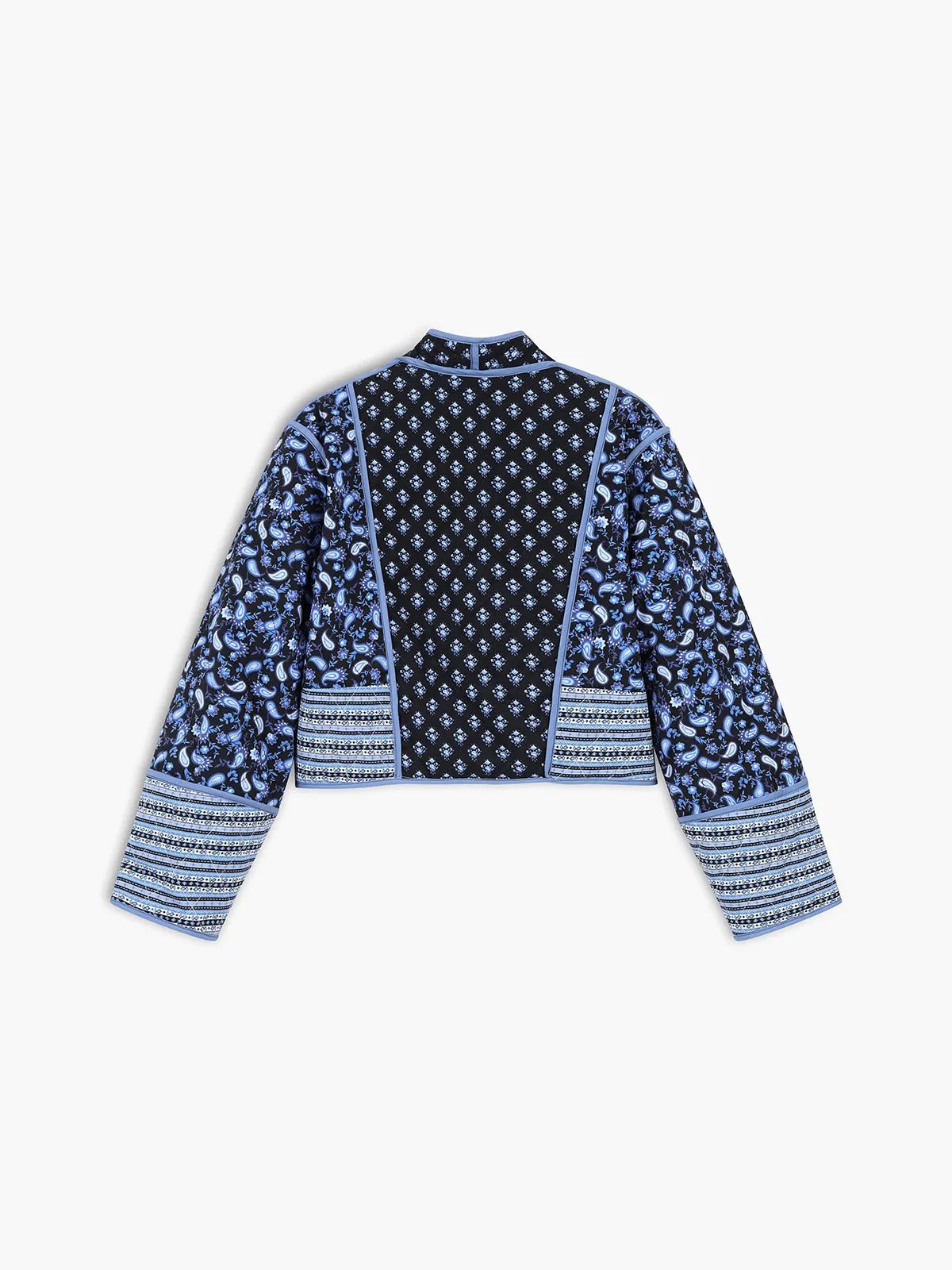 Paisley Patchwork Quilted Coat sold by COMMENSE product image thumbnail 3