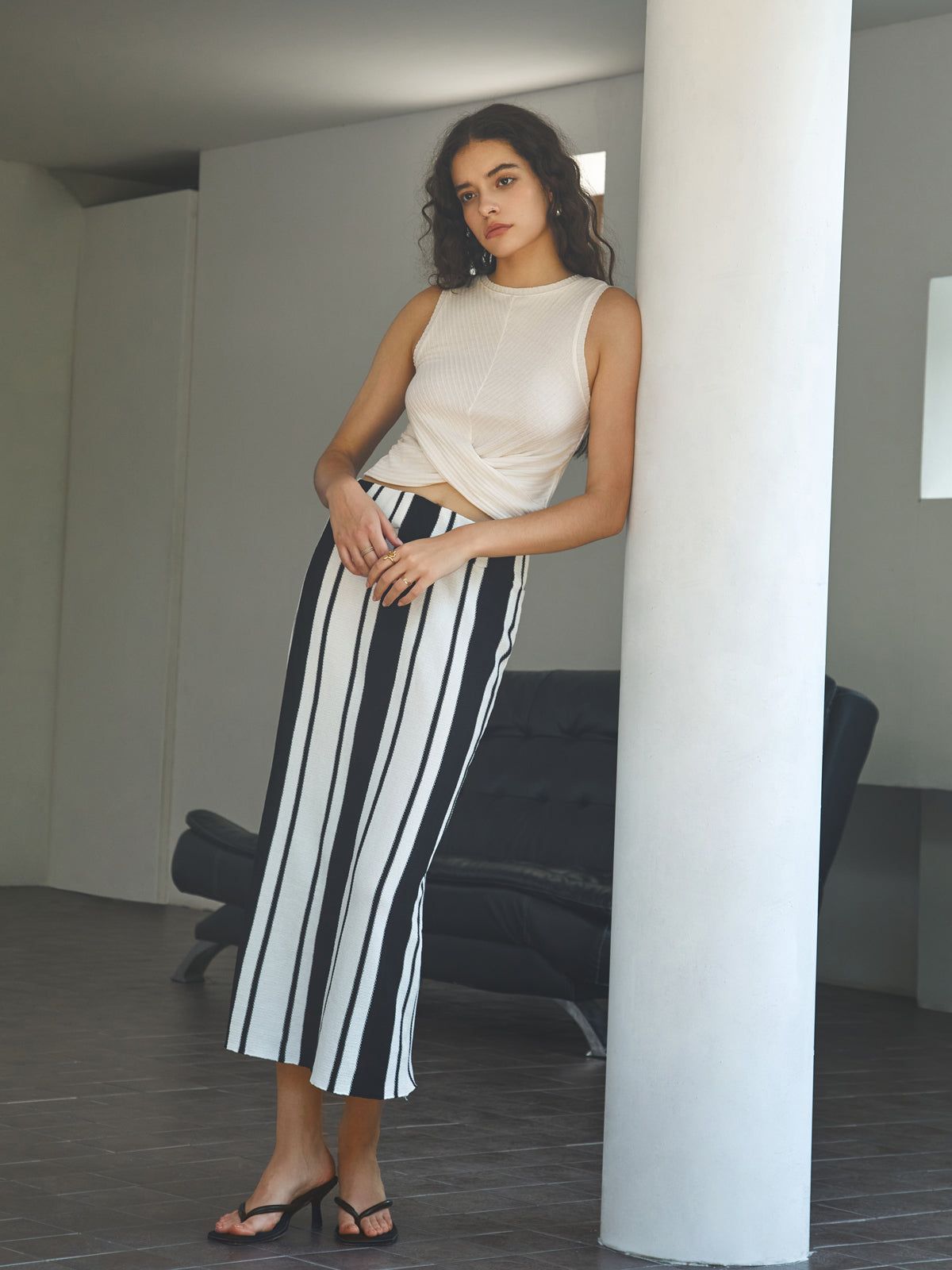 Criss Cross Wrap Rib Sweater Vest sold by COMMENSE product image thumbnail 2