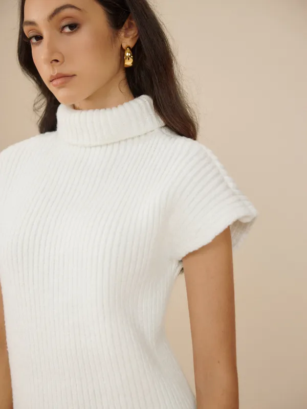 Elegant Ribbed Turtleneck Sweater sold by COMMENSE