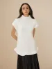 Elegant Ribbed Turtleneck Sweater sold by COMMENSE