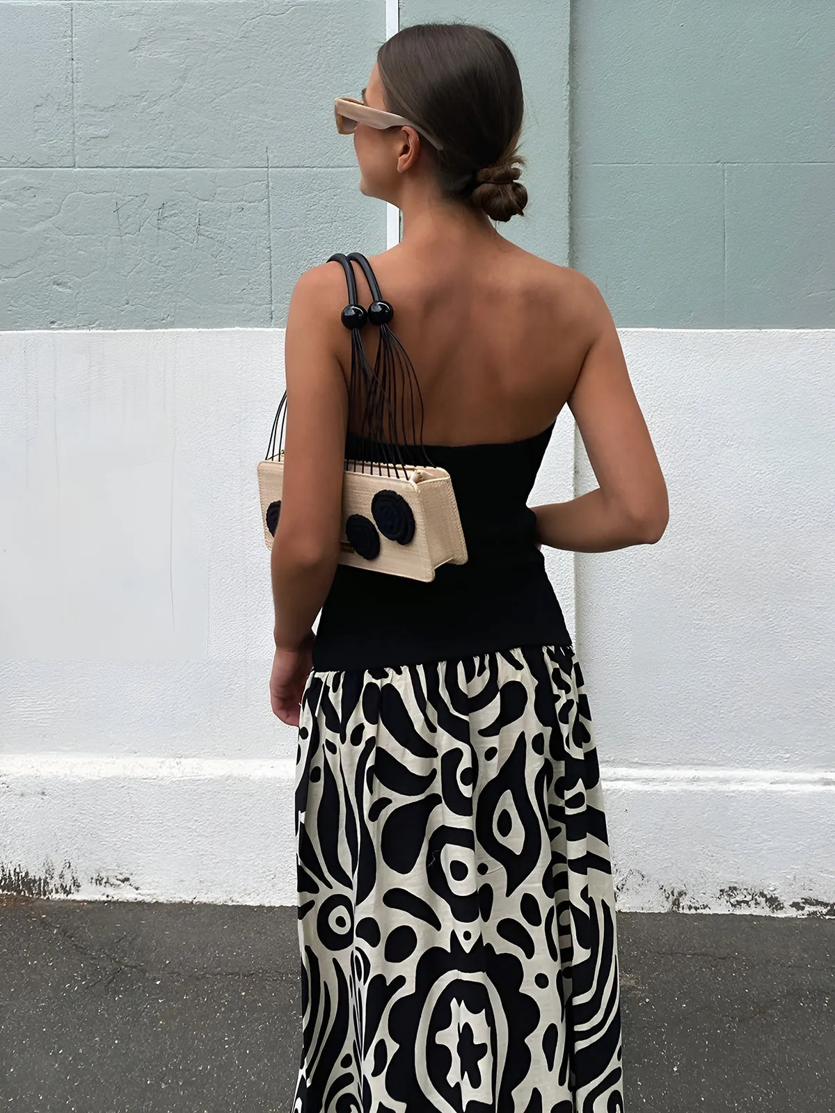 Paisley Print Long Tube Dress sold by COMMENSE product image thumbnail 3