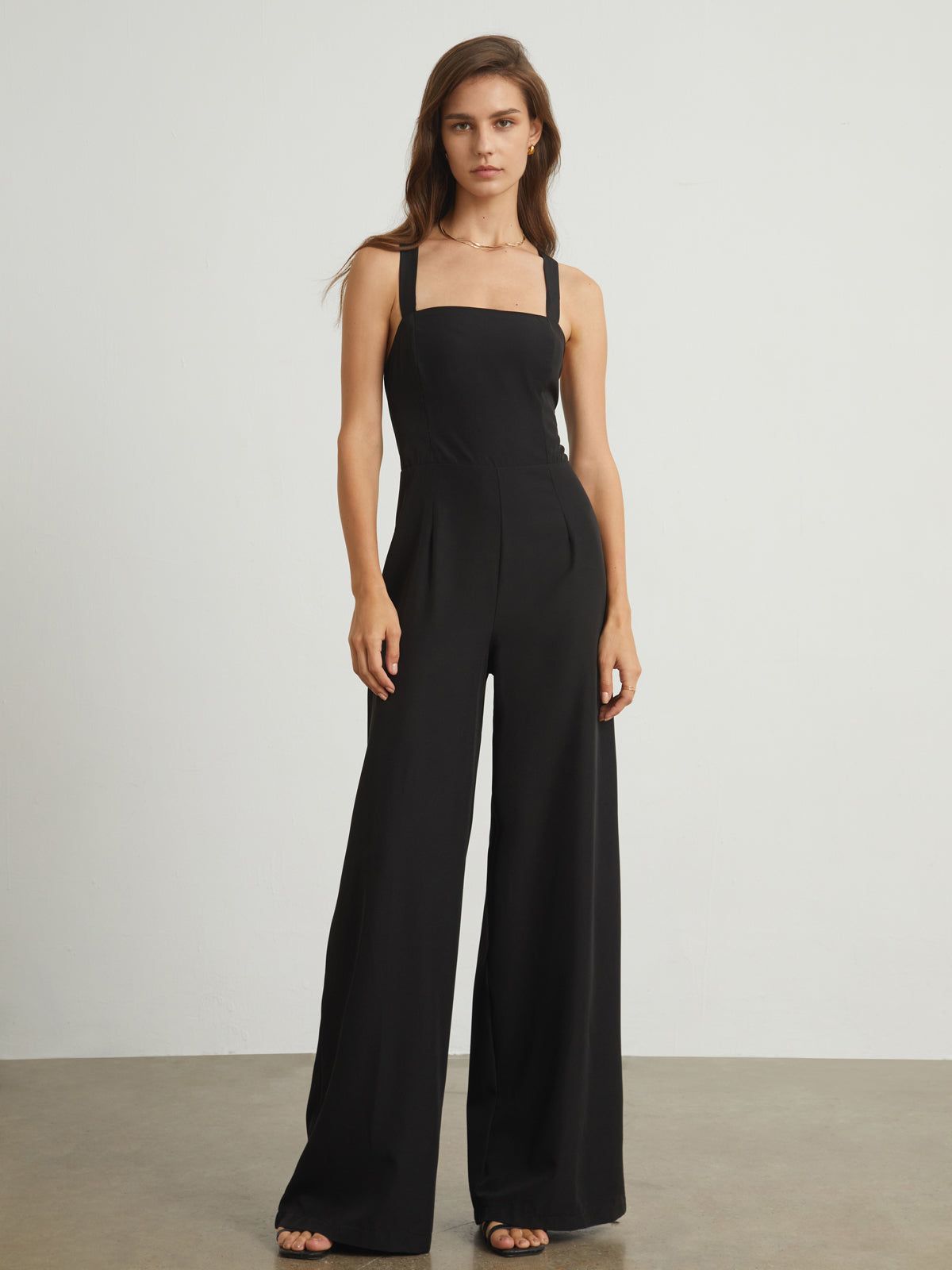 Back Criss Cross Wide Leg Jumpsuit sold by COMMENSE product image thumbnail 5