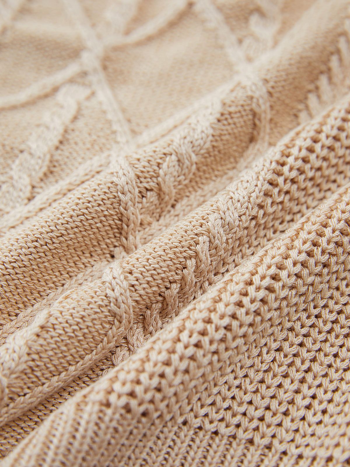 Fluffy Cable Knit Cardigan sold by COMMENSE product image thumbnail 3