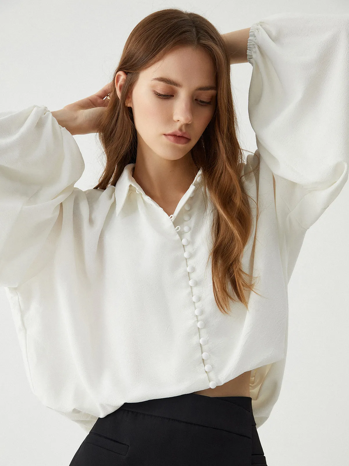 Solid Long Sleeve Shirt sold by COMMENSE product image thumbnail 4