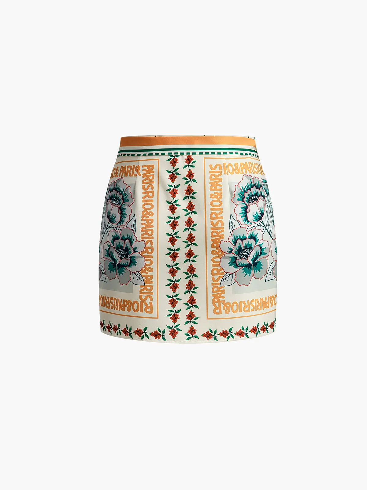 Vacation Print Asymmetrical Mini Skirt sold by COMMENSE product image thumbnail 2