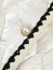 Embroidered Trim Double Pockets Quilted Coat sold by COMMENSE