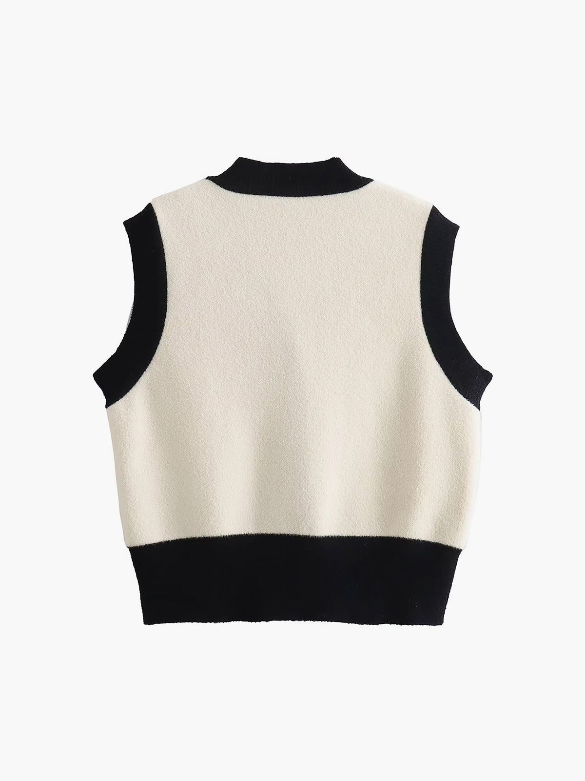 Into You Contrast Trim Sweater Vest sold by COMMENSE product image thumbnail 3