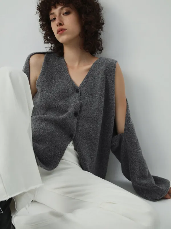 Utility Sweater Vest With Bolero sold by COMMENSE