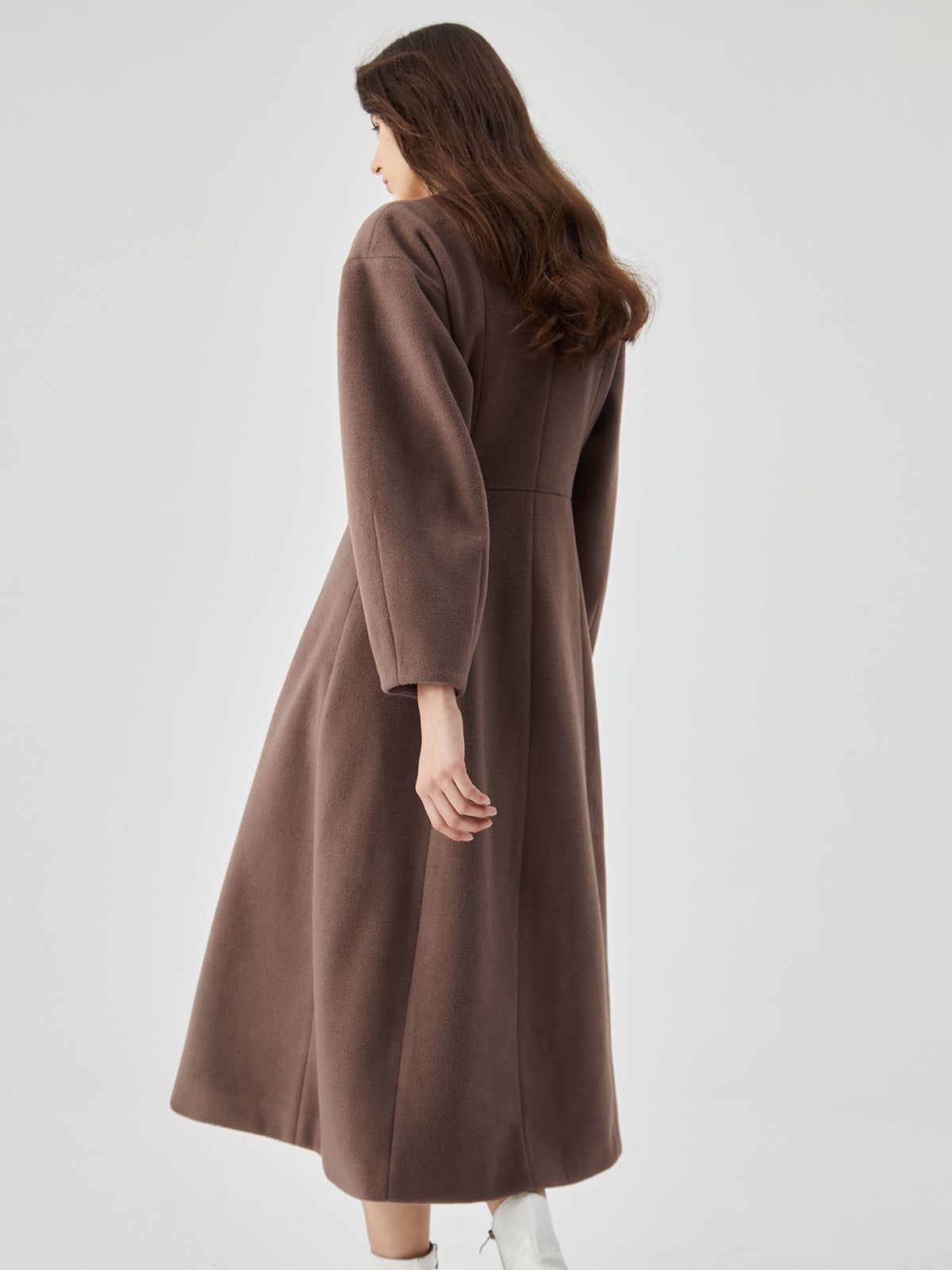 Solid Double-Breasted Coat sold by COMMENSE product image thumbnail 5