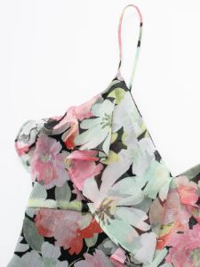Floral Ruffle Slip Midi Dress sold by COMMENSE