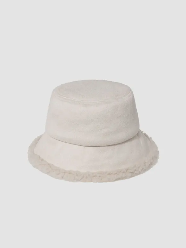 Shearling Leather Bucket Hat sold by COMMENSE
