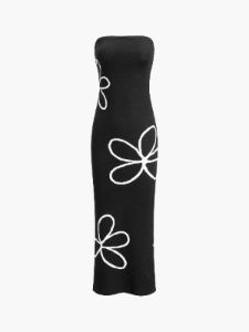 Floral Tube Long Dress sold by COMMENSE
