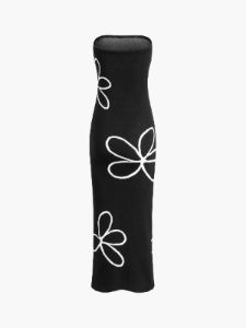 Floral Tube Long Dress sold by COMMENSE