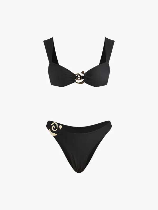 Golden Spiral Bikini Set sold by COMMENSE