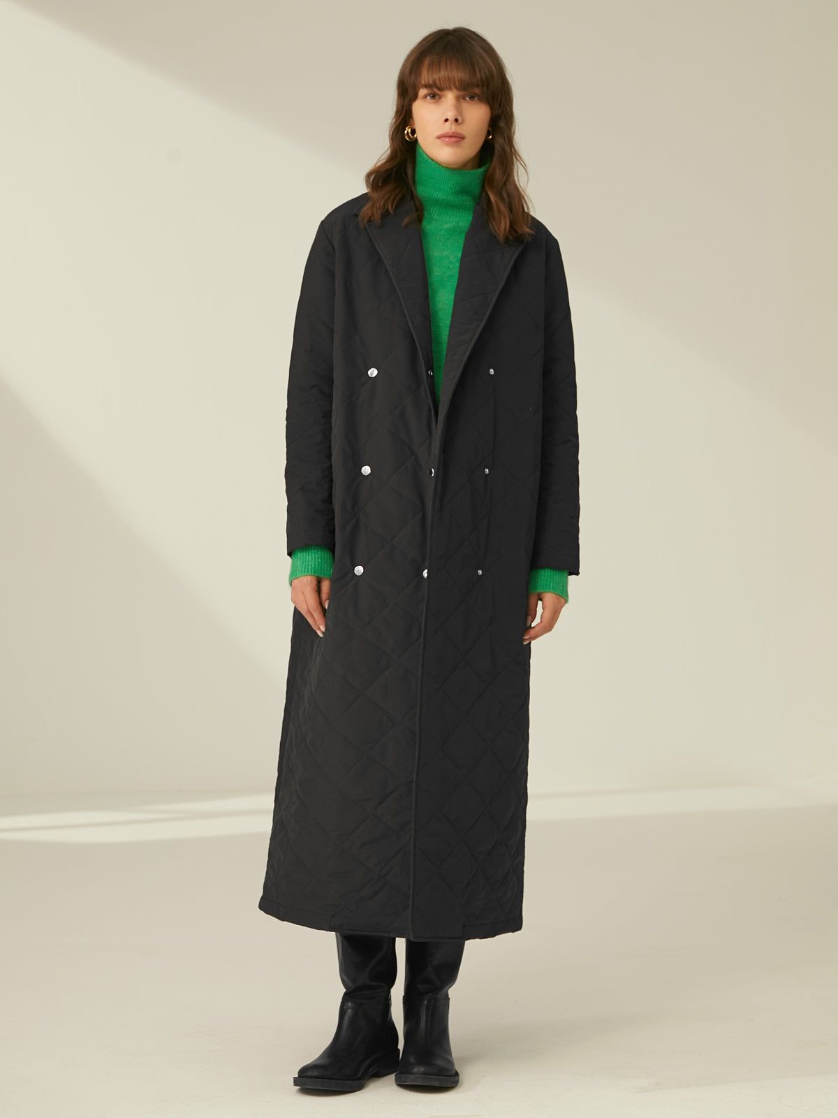 Essential Quilted Long Overcoat sold by COMMENSE product image thumbnail 4