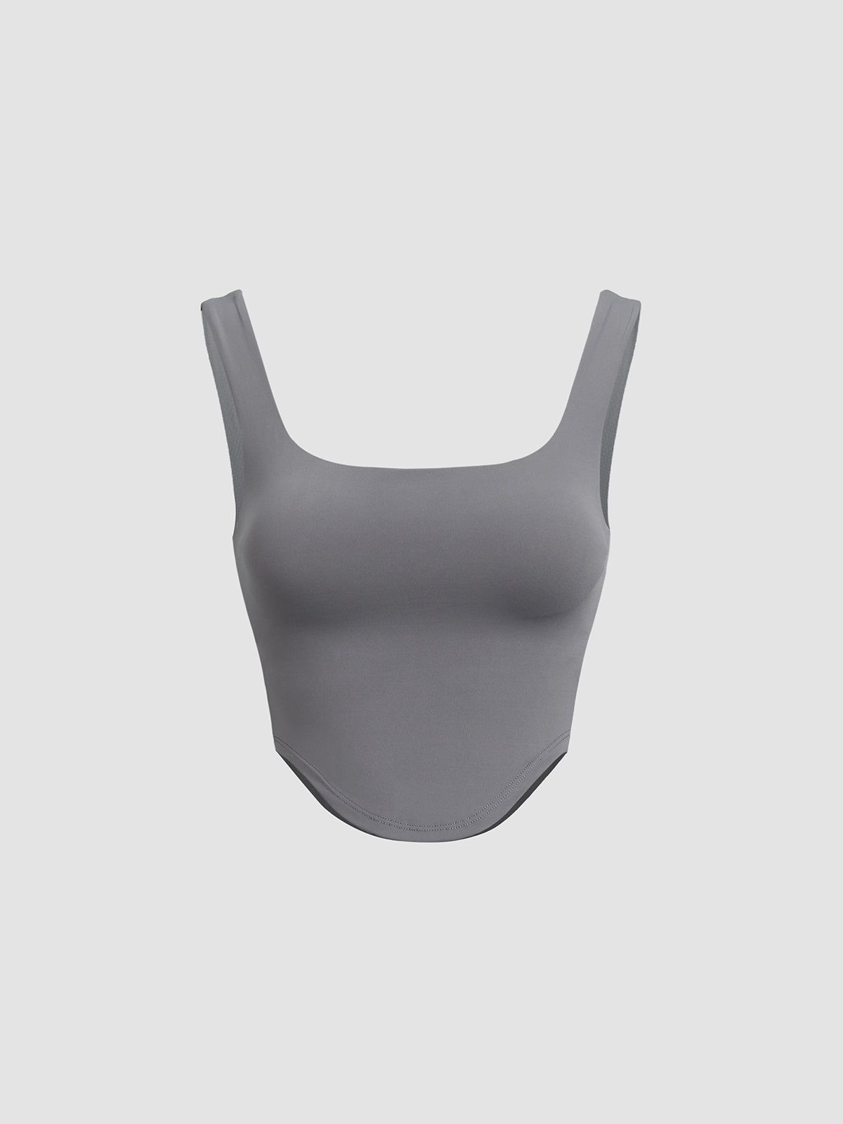 Square Neck Padded Crop Top sold by COMMENSE product image thumbnail 2