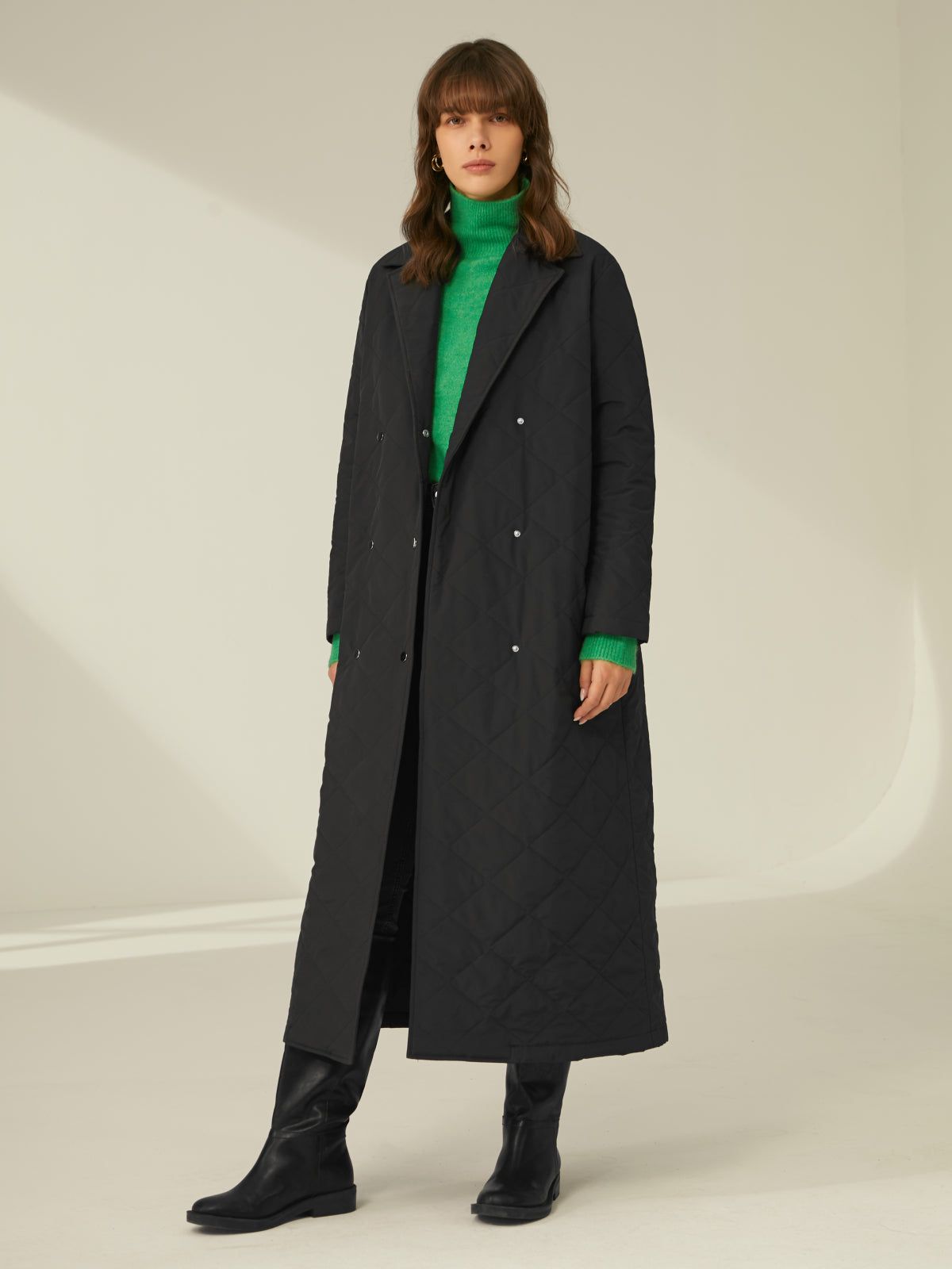 Essential Quilted Long Overcoat sold by COMMENSE product image thumbnail 2