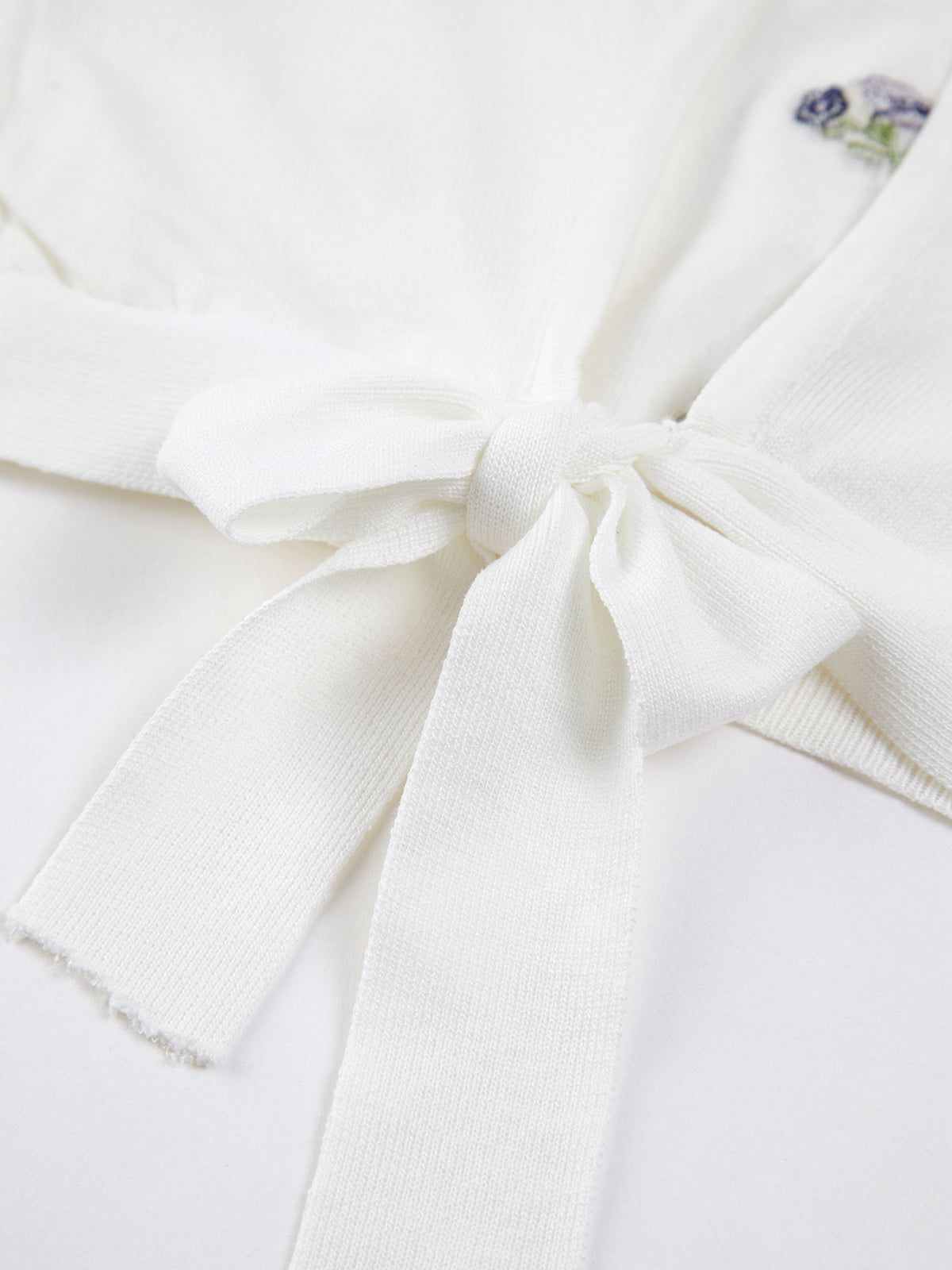 Embroidered Floral Tied Tank Top sold by COMMENSE product image thumbnail 4