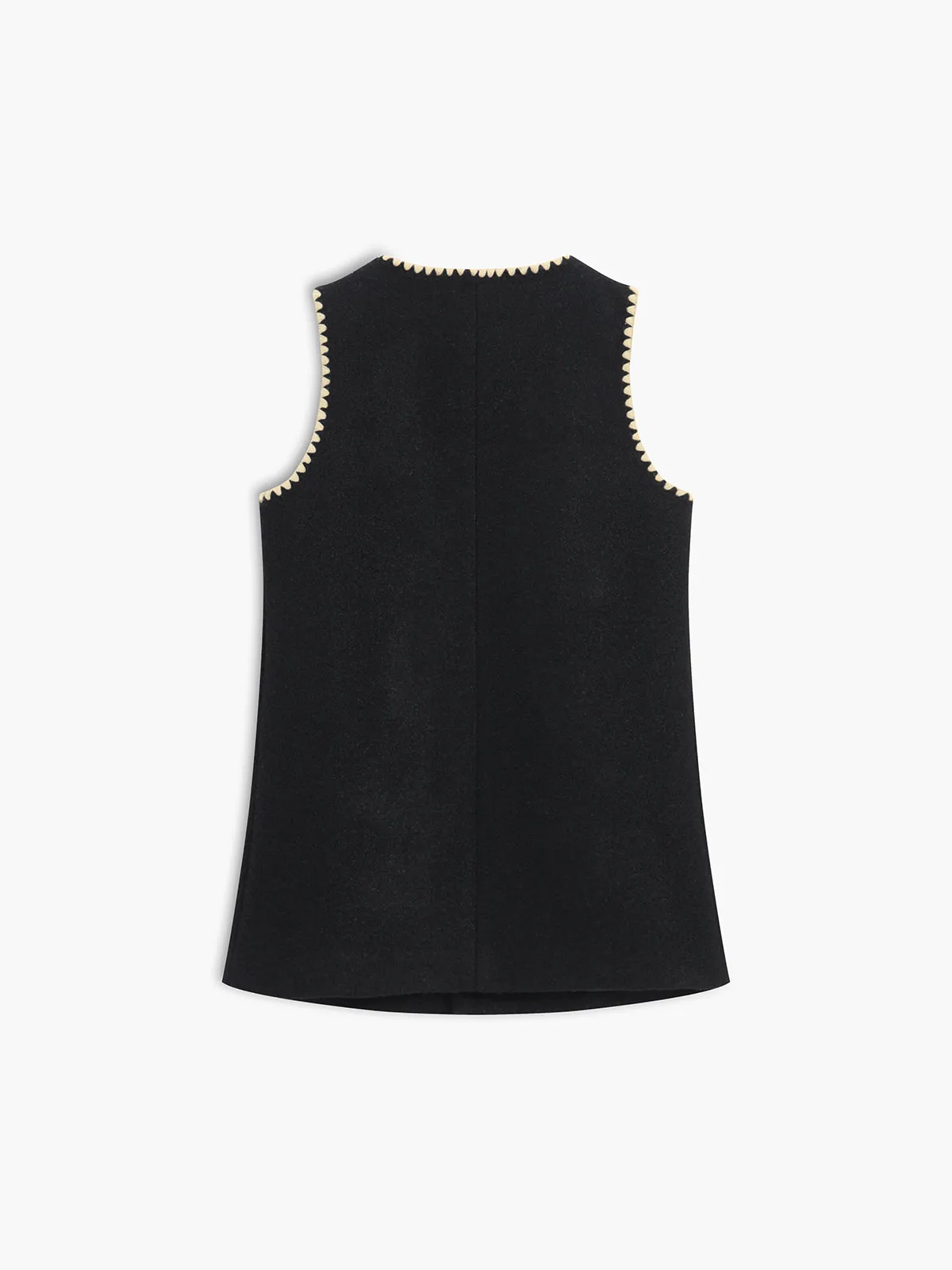 Contrast Trim Mini Vest Dress sold by COMMENSE product image thumbnail 2