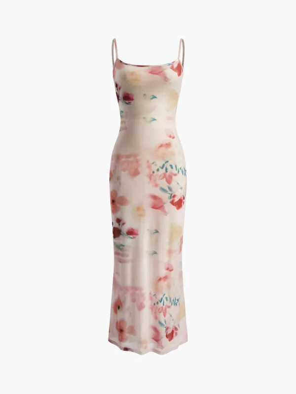 Slim Sexy Floral Print Long Dress sold by COMMENSE
