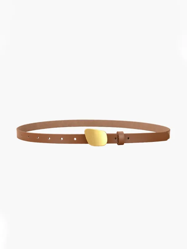 Metal Buckle Leather Belt sold by COMMENSE