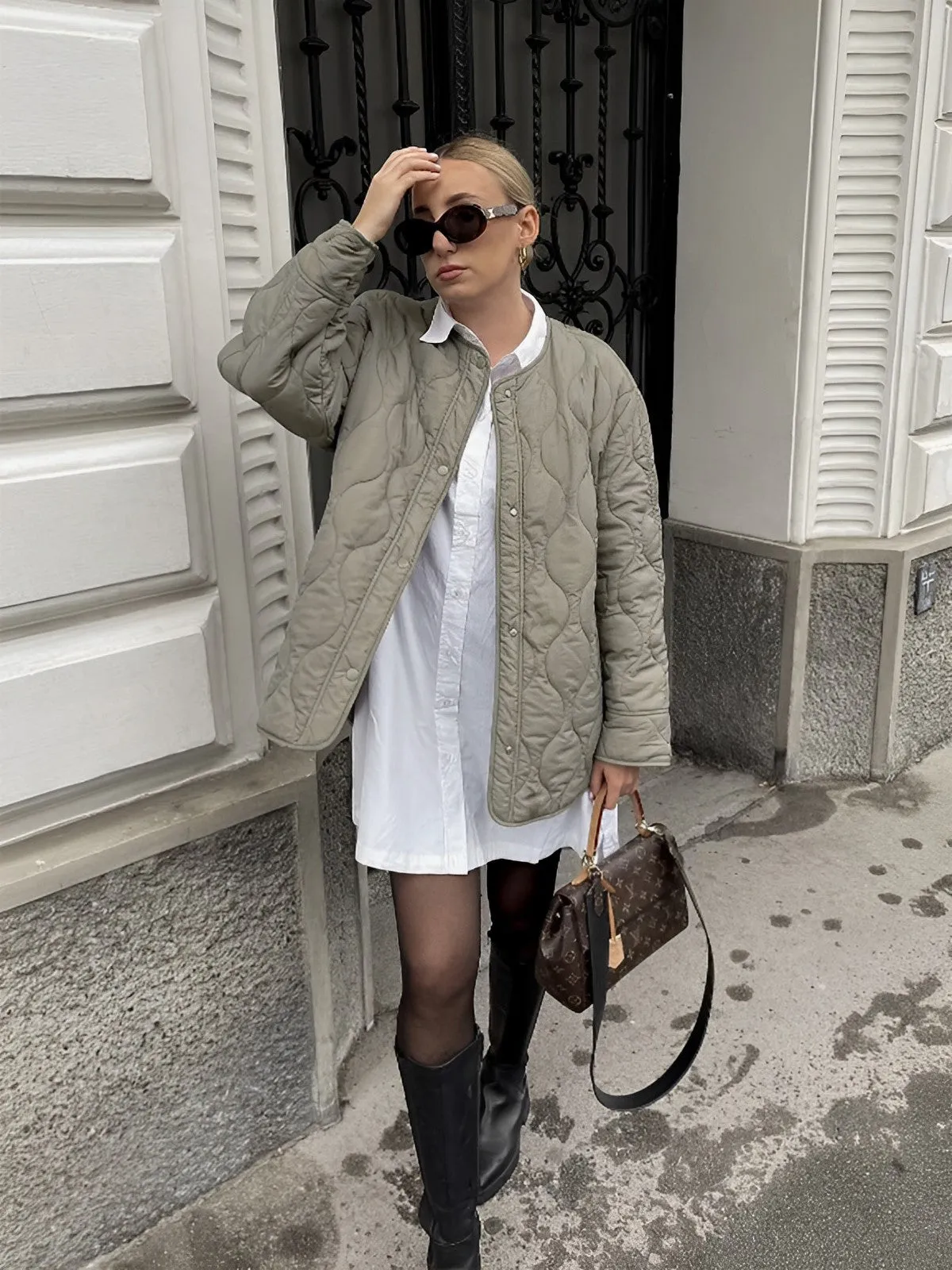 Effortless Quilted Puffer Coat sold by COMMENSE product image thumbnail 3