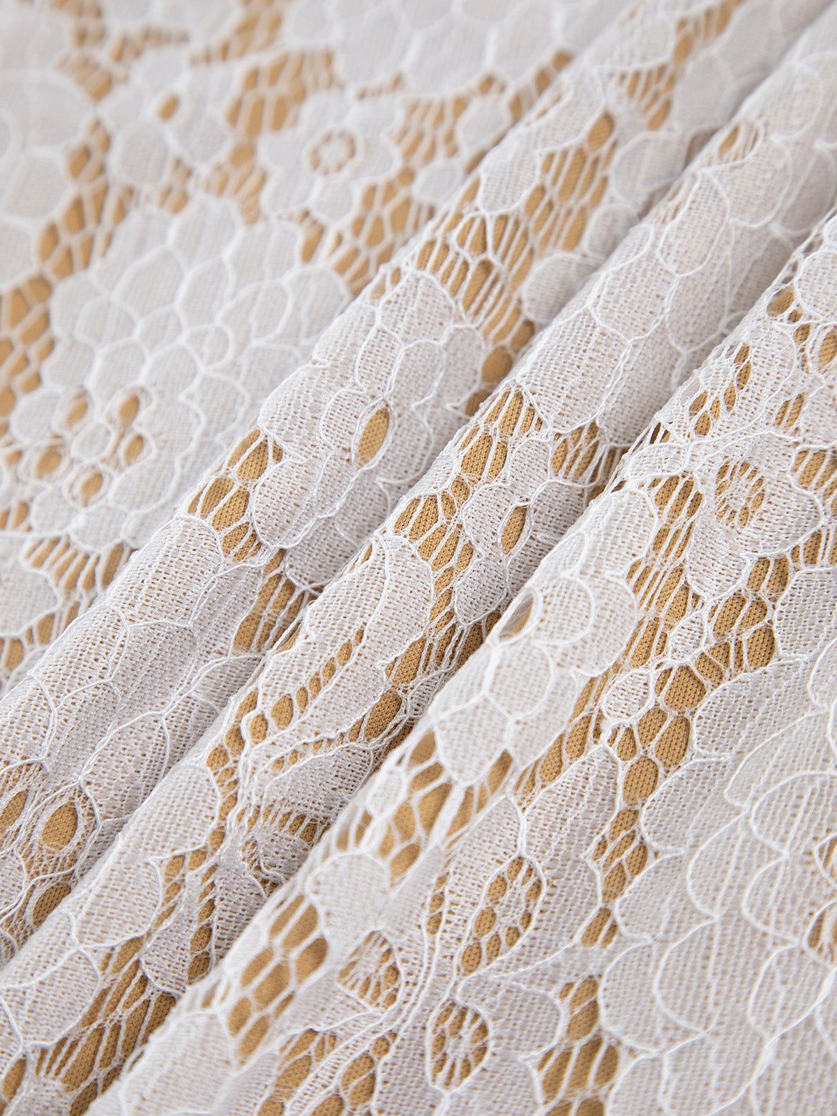 Tie Floral Lace Midi Dress sold by COMMENSE product image thumbnail 7