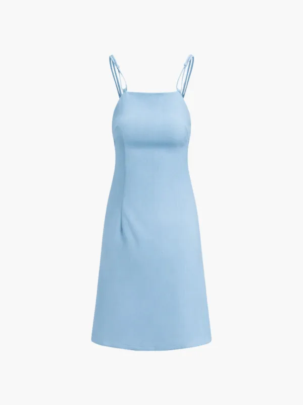 Cloudless Zippered Short Dress sold by COMMENSE