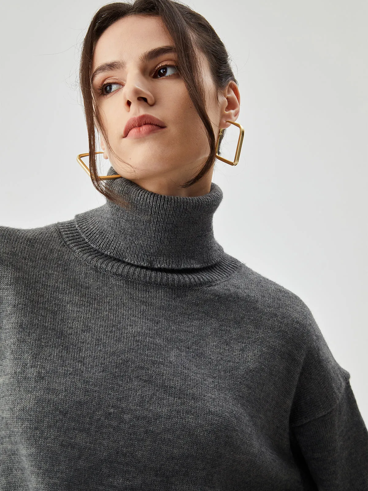 High Neck Knit Sweater sold by COMMENSE product image thumbnail 3