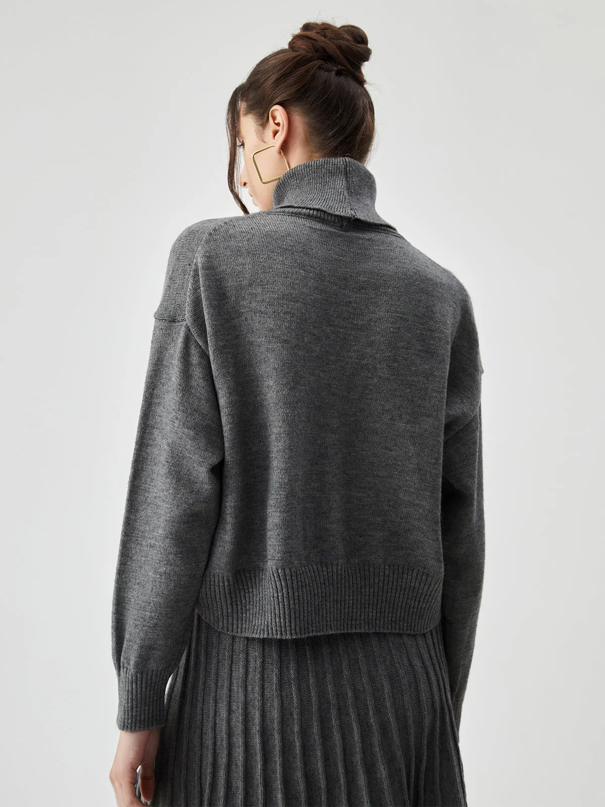 High Neck Knit Sweater sold by COMMENSE product image thumbnail 4