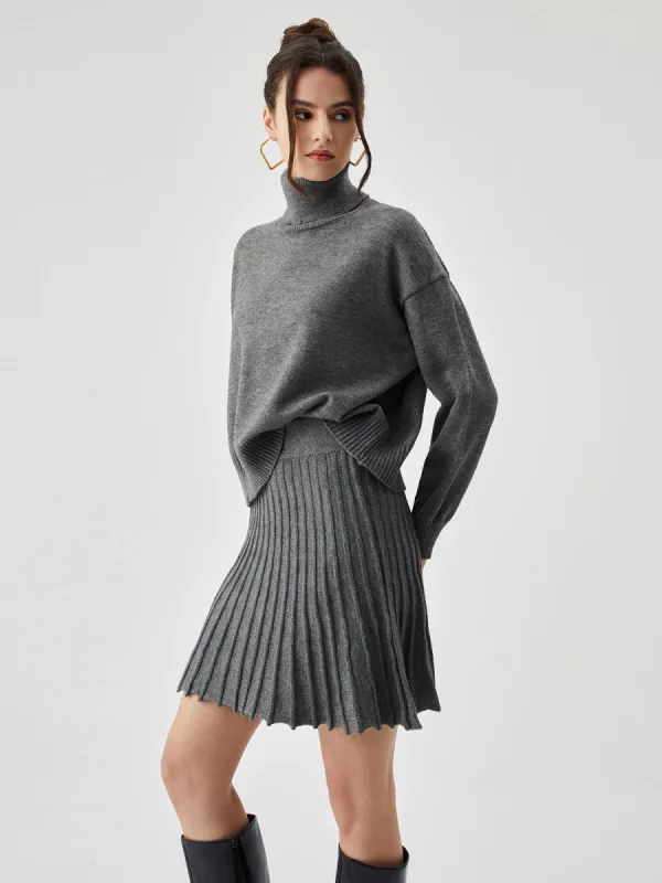 High Neck Knit Sweater sold by COMMENSE