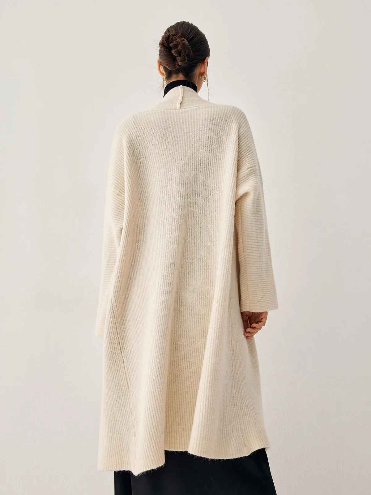 Plain Knit Long Cardigan sold by COMMENSE product image thumbnail 4