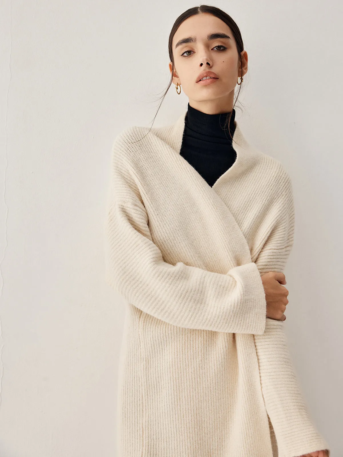 Plain Knit Long Cardigan sold by COMMENSE product image thumbnail 2