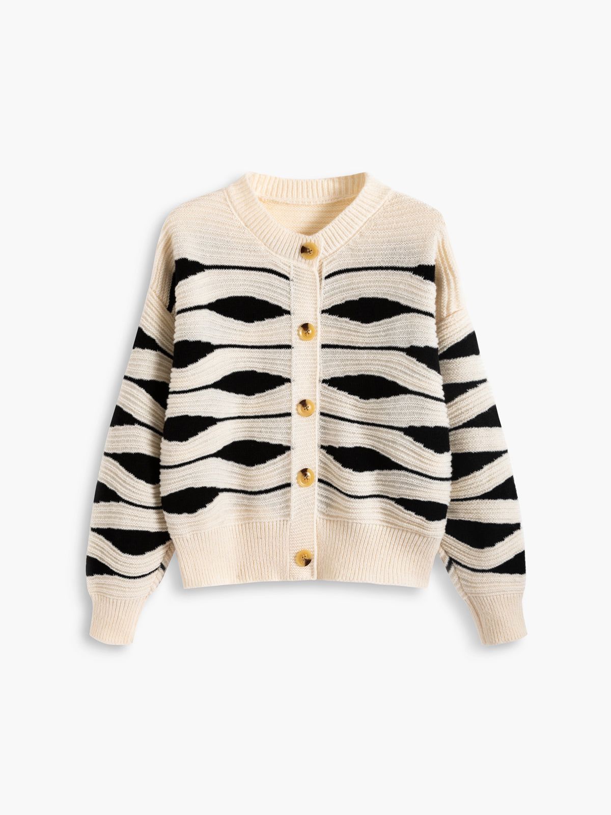 Wavy Stripe Cardigan sold by COMMENSE