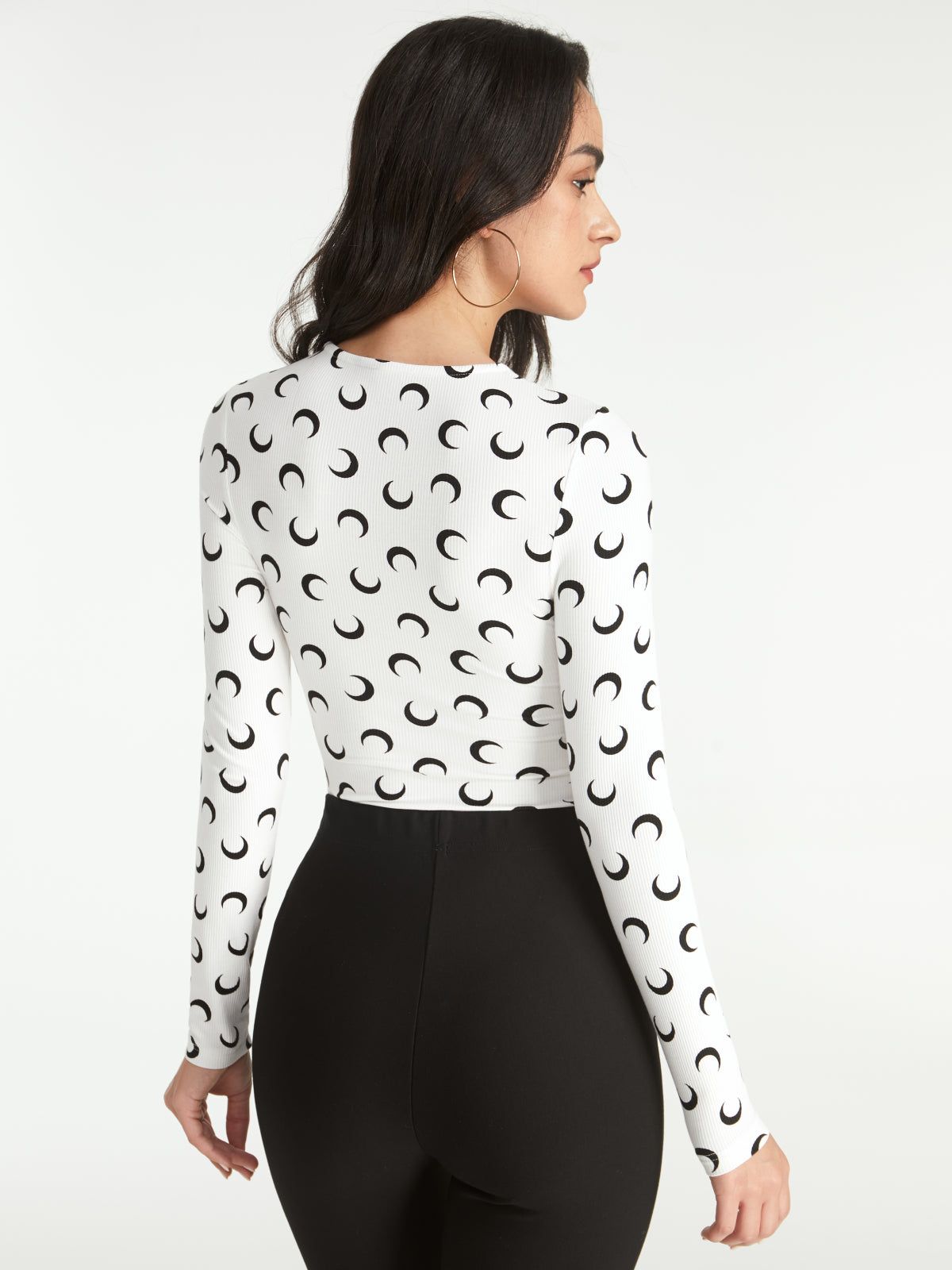Crescent Moon Long Sleeve Stretch Top sold by COMMENSE product image thumbnail 11